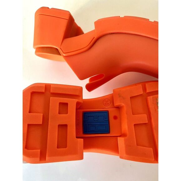 E8 MIISTA Blissa Mules Orange Shoes‎ Womens EU 36 US 5.5 Boho Casual Rubber NWOB - Picture 7 of 7
